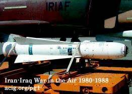 An AGM-65A Maverick inert training round in front of an IRIAF F-4E, equipped with TISEO sight. (Authors� collection)